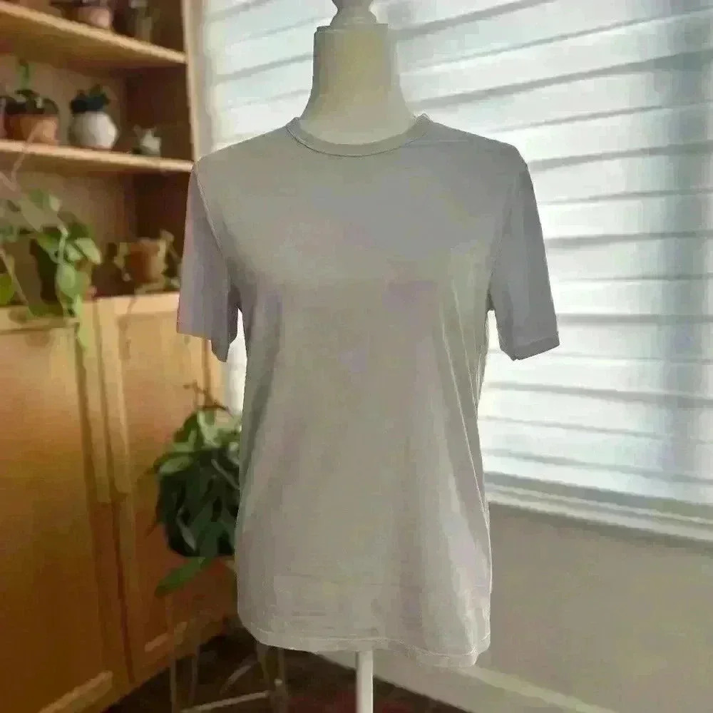 Lululemon Light Grey/blue relaxed T-shirt - Size See Description
